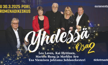 YHDESSÄ OSA 2 – Marion Rung, Markku Aro, Kai Hyttinen, Lea Laven ja Esa Niemisen juhlaorkesteri konsertoi Porin Promenadikeskuksessa 30.3.2025